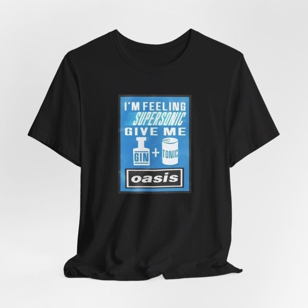Oasis Supersonic Shirt - Oasis Unisex Shirt - Oasis Gift Black Shirt